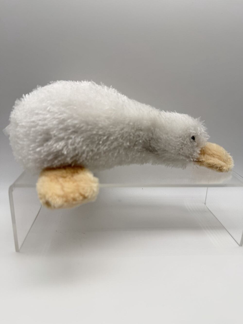 Webkinz Googles Platypus Plush Toy 8 Inch White Blue Glitter Eyes Stuffed Animal